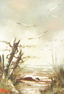 Untitled (Beach Landscape) 14x12 Original Painting - Michael Hill Untitled (Beach Landscape) 14x12 Original Painting - Michael Hill