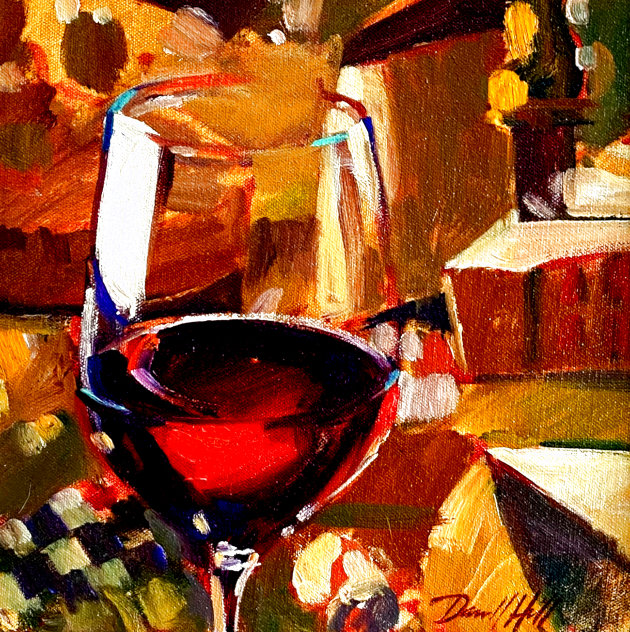 Cabernet 2008 14x16 Original Painting by Darrell Hill