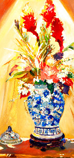 Tropical Floral 2006 30x18 Original Painting - Darrell Hill