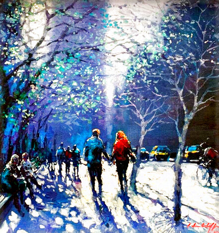 Hand in Hand Embellished Giclee on Canvas Limited Edition Print - David Hinchliffe