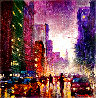 Night Fall in the City Embellished Limited Edition Print by David Hinchliffe - 0