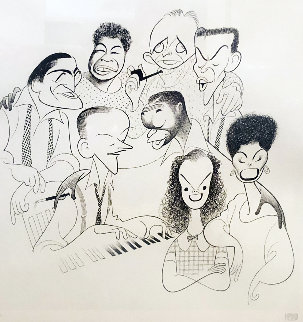 American Popular Song: Great American Singers 1981 Limited Edition Print - Al Hirschfeld American Popular Song: Great American Singers 1981 Limited Edition Print - Al Hirschfeld