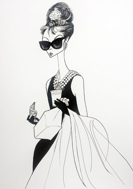 Audrey at Tiffanys 1999 Limited Edition Print by Al Hirschfeld