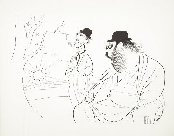 Mostel and Meredith 1982 Limited Edition Print - Al Hirschfeld
