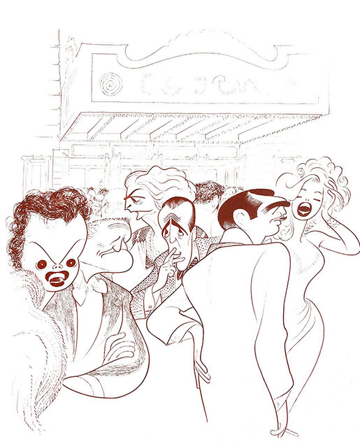 al hirschfeld Sensations, celebrity portraits by Al Hirschfeld