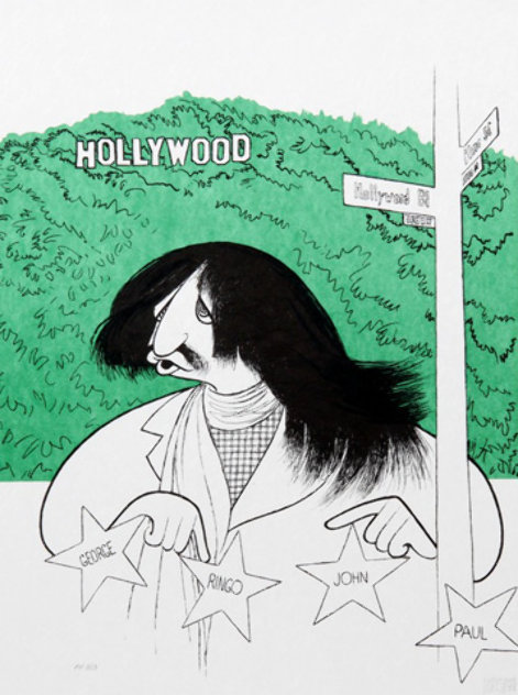 Ringo Starr Visits Hollywood PP - Lis Angeles, Ca Limited Edition Print by Al Hirschfeld