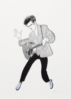 Elvis Presley, Blue Suede Shoes Limited Edition Print - Al Hirschfeld Elvis Presley, Blue Suede Shoes Limited Edition Print - Al Hirschfeld