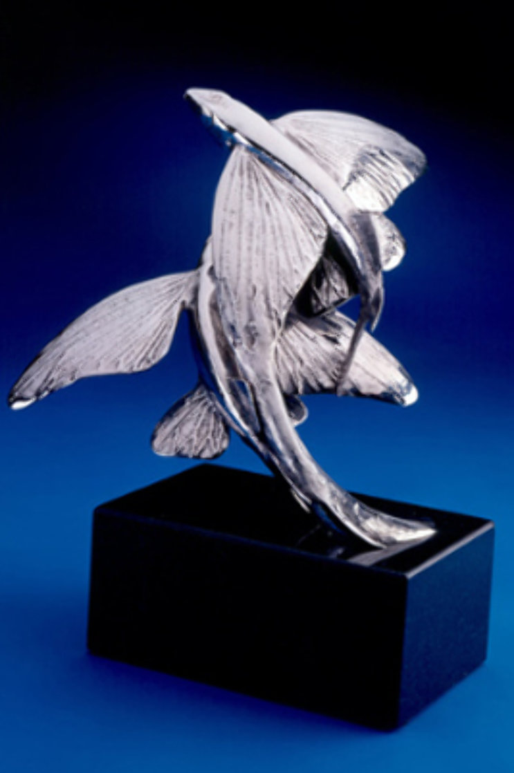Flying Fish Stainless Steel Sculpture 1996 11 in  Sculpture by Tony Hochstetler