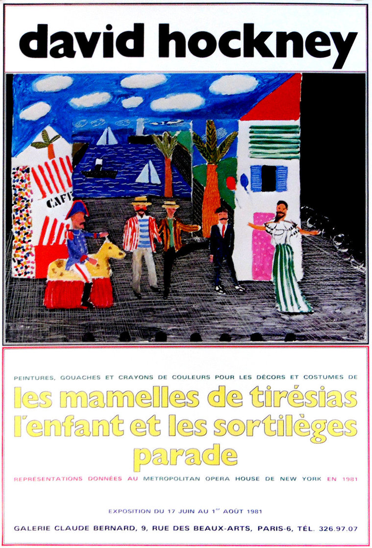 Les Mamelles De Tiresias l'enfant Et Les Sortileges Parade 1981 Limited Edition Print by David Hockney Les Mamelles De Tiresias l'enfant Et Les Sortileges Parade 1981 Limited Edition Print by David Hockney