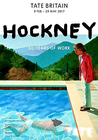 60 Years of Work - Tate Gallery Britain Poster Limited Edition Print - David Hockney