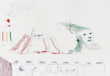 Blue Guitar Portfolio: Moving Still Life 1977 Limited Edition Print - David Hockney Blue Guitar Portfolio: Moving Still Life 1977 Limited Edition Print - David Hockney