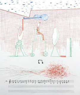 Blue Guitar Portfolio: Parade 1977 Limited Edition Print - David Hockney Blue Guitar Portfolio: Parade 1977 Limited Edition Print - David Hockney