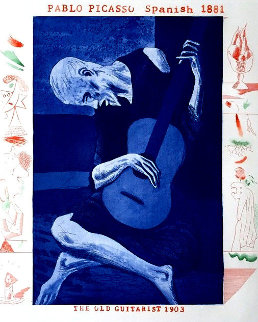 Old Guitarist 1977 Limited Edition Print - David Hockney