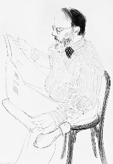 Henry Reading the Newspaper 1976 Limited Edition Print - David Hockney Henry Reading the Newspaper 1976 Limited Edition Print - David Hockney