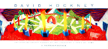 David Hockney a Retrospective Los Angeles County Museum of Art Poster 1988 Limited Edition Print - David Hockney David Hockney a Retrospective Los Angeles County Museum of Art Poster 1988 Limited Edition Print - David Hockney