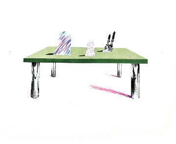 Glass Table With Objects 1969 Early Limited Edition Print - David Hockney