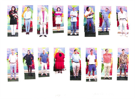 LA Visitors: Seven Page Portfolio 1990 HS - California Limited Edition Print - David Hockney