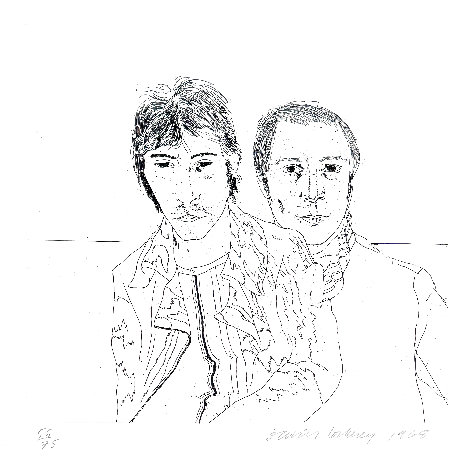 Ossie and Mo 1968 HS Limited Edition Print - David Hockney