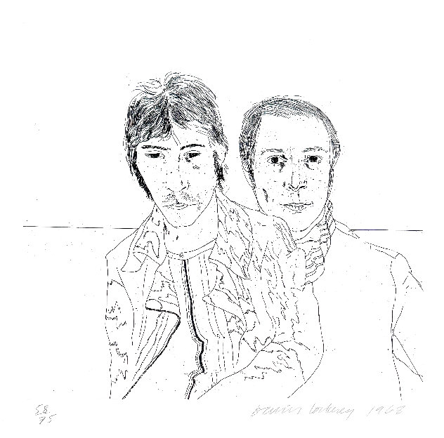 Ossie and Mo 1968 HS Limited Edition Print by David Hockney