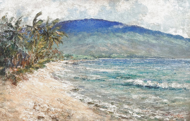 Memory ～想い出～ 絵画 海の絵 hawaii Malaea Beach Oil on Canvas by Hajime Okuda - For Sale on Art Brokerage