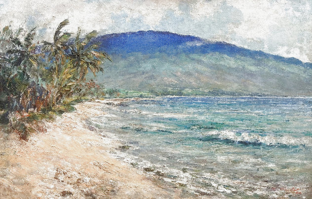 Malaea Beach 26x38 - Maui, Hawaii Original Painting by Hajime Okuda