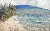Malaea Beach 26x38 - Maui, Hawaii - 1970s Vintage Original Painting by Hajime Okuda - 0