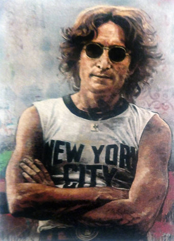 John Lennon  - New York 2011 Embellished Limited Edition Print - Stephen Holland