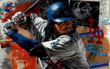 Manny Ramirez 2009 Embellished Limited Edition Print - Stephen Holland Manny Ramirez 2009 Embellished Limited Edition Print - Stephen Holland