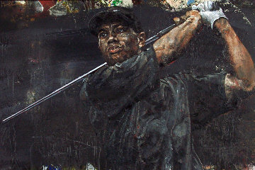 Tiger #1 2000 29x48 Original Painting - Stephen Holland Tiger #1 2000 29x48 Original Painting - Stephen Holland