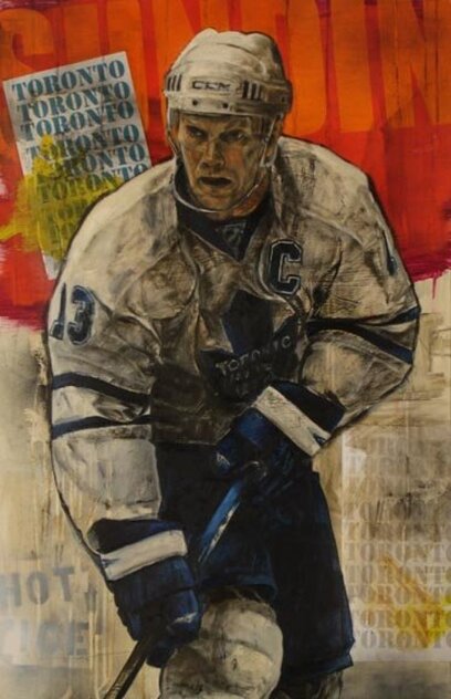 Mats Sundin 48x28 - Huge - Hockey Original Painting by Stephen Holland