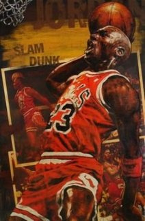 Michael Jordan Gametime AP 1998 Embellished Limited Edition Print - Stephen Holland Michael Jordan Gametime AP 1998 Embellished Limited Edition Print - Stephen Holland
