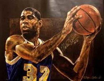 Magic Johnson Magics’ Number HS Magic #32 Limited Edition Print - Stephen Holland Magic Johnson Magics’ Number HS Magic #32 Limited Edition Print - Stephen Holland