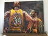 Shaq and Kobe 48x60 Huge - Lakers Original Painting by Stephen Holland - 1