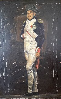 Untitled (Commissioned Portrait With Napoleon’s Body) 2014 46x29 Huge Original Painting - Stephen Holland