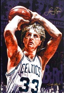 Larry Bird Embellished HS by Larry Bird Limited Edition Print - Stephen Holland