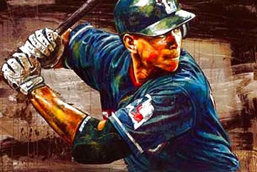 Arod - Texas Ranger 2003 HS by Athlete Limited Edition Print - Stephen Holland