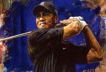 Blue Hawaii - Tiger Woods Embellished 2005 HS By Tiger Limited Edition Print - Stephen Holland Blue Hawaii - Tiger Woods Embellished 2005 HS By Tiger Limited Edition Print - Stephen Holland