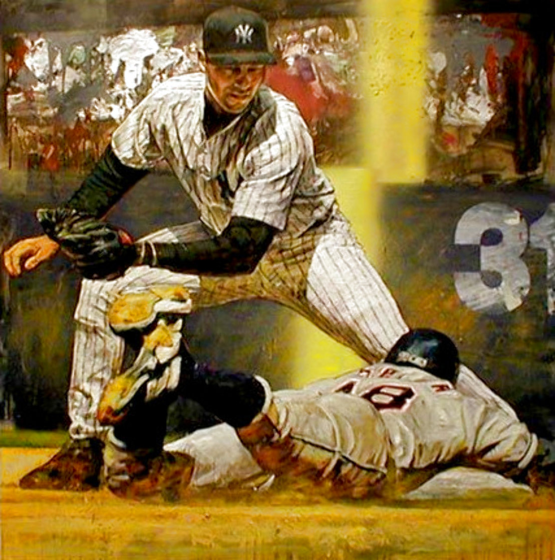 Derek Jeter Making the Tag PP 2003 Limited Edition Print by Stephen Holland