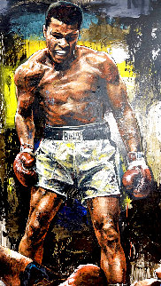 Ali the Greatest 1980 56x32 HS - Huge Original Painting - Stephen Holland