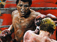 Ali Turns It On - Cassius Clay (Muhammad Ali) 2001 HS 60x38  Huge Original Painting by Stephen Holland - 1