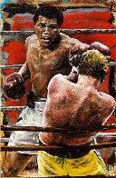 Ali Turns It On - Cassius Clay (Muhammad Ali) 2001 HS 60x38  Huge Original Painting by Stephen Holland - 7