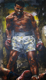 Muhammad Ali Over Sonny Liston 56x52 Super Huge Original Painting - Stephen Holland Muhammad Ali Over Sonny Liston 56x52 Super Huge Original Painting - Stephen Holland