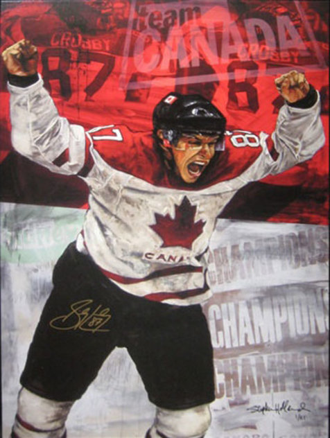Sidney Crosby  2005 Embellished HS by Crosby Limited Edition Print by Stephen Holland