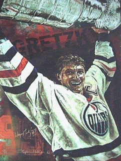 Gretzky Oilers 2000 Embellished HS Gretsky Limited Edition Print - Stephen Holland Gretzky Oilers 2000 Embellished HS Gretsky Limited Edition Print - Stephen Holland