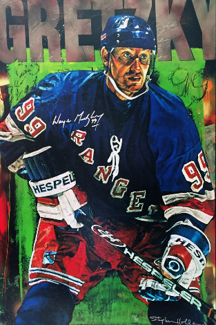Wayne Gretzky New York Rangers 2000 Embellished Limited Edition Print - Stephen Holland