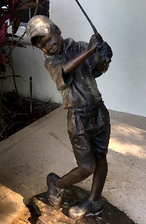 Love of the Game Life Size Bronze Sculpture 2010 50 in Sculpture - Holly Young Love of the Game Life Size Bronze Sculpture 2010 50 in Sculpture - Holly Young