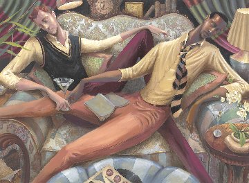 Happy Hour 2017 35x47 Original Painting - John Holyfield Happy Hour 2017 35x47 Original Painting - John Holyfield
