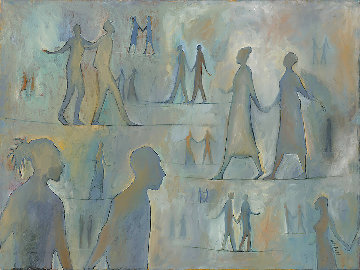 Tightrope 2018 24x32 Original Painting - John Holyfield Tightrope 2018 24x32 Original Painting - John Holyfield