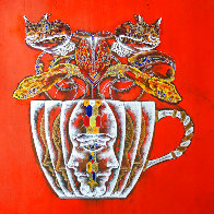 Medusa in the Tea Cup#2 2020 20x20 Original Painting by Lu Hong - 0 Medusa in the Tea Cup#2 2020 20x20 Original Painting by Lu Hong - 0