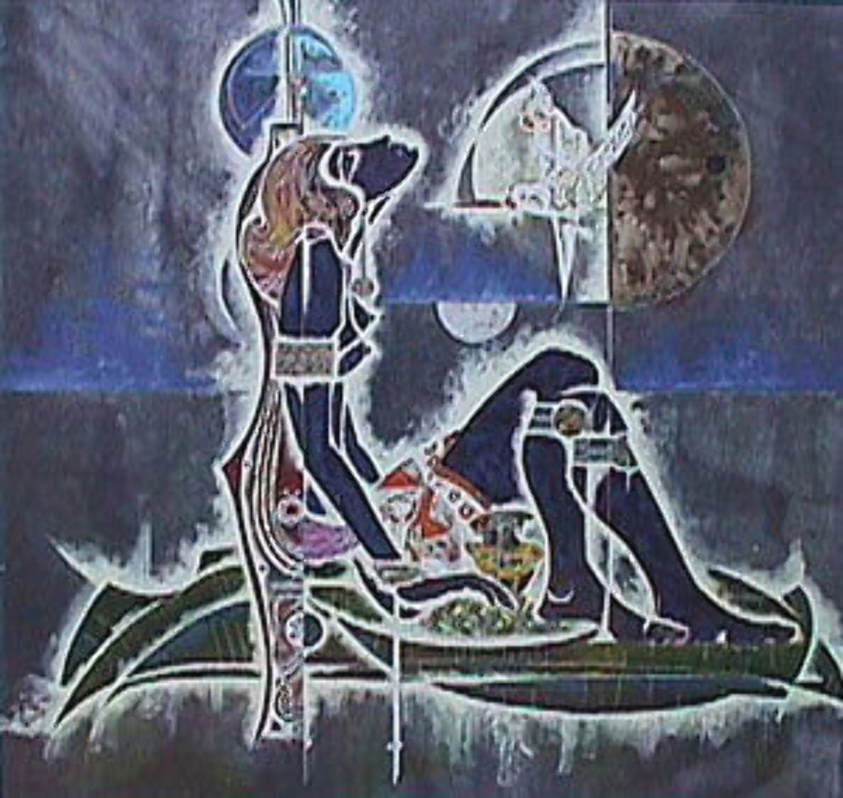 Blue Love 1991 Limited Edition Print by Lu Hong Blue Love 1991 Limited Edition Print by Lu Hong